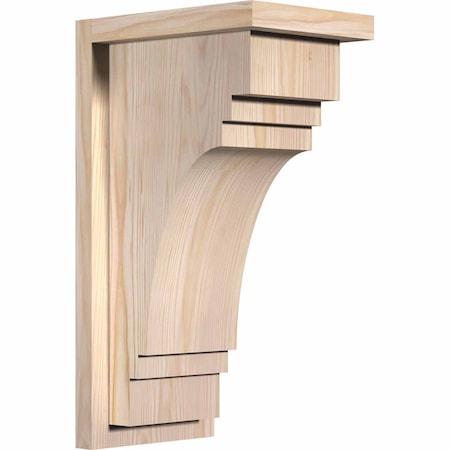 Ekena Millwork Pescadero Smooth Corbel w/Backplate, Douglas Fir, 7 1/2"W x 10"D x 18"H COR08X10X18PEC01SDF